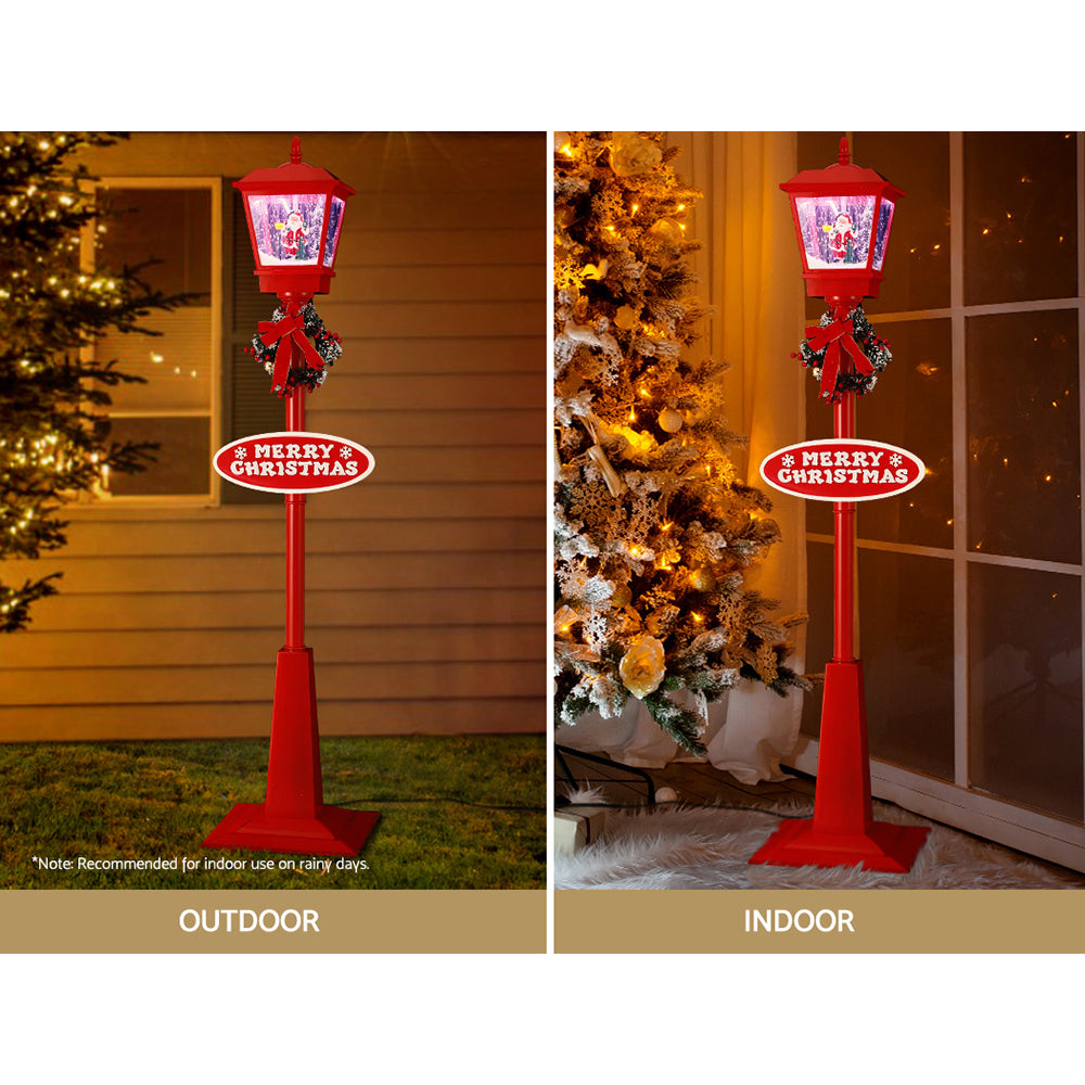 Christmas Lamp Post | Moving Snow, LED Lights & Music | Jingle Jollys | 1.8M | Mains Powered