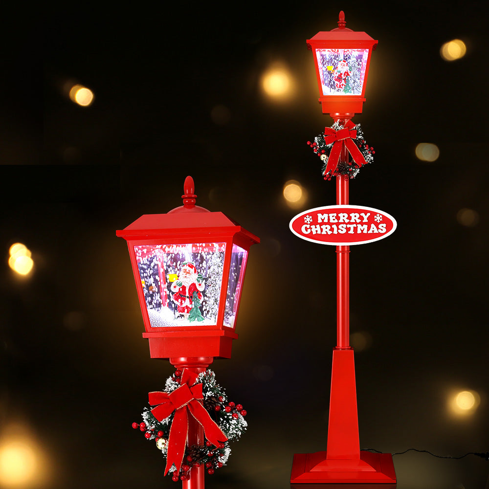 Christmas Lamp Post | Moving Snow, LED Lights & Music | Jingle Jollys | 1.8M | Mains Powered