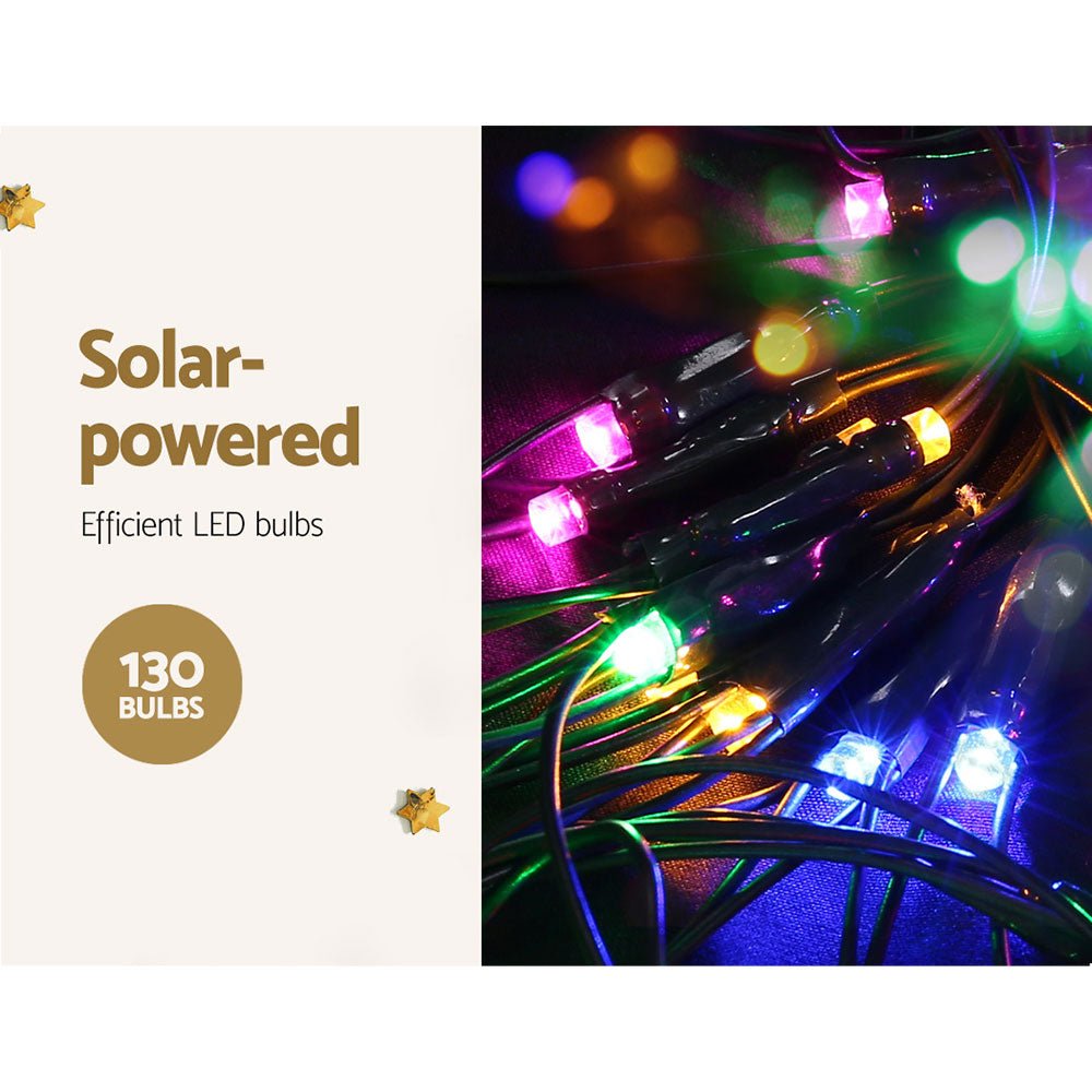 Christmas Star Light Curtain Decoration | 130 LED | Jingle Jollys | 130cm | Solar Powered