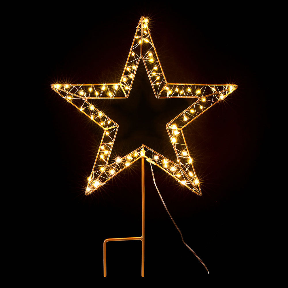 Light Decoration Star Ground | 100 LED | Jingle Jollys | 58cm | Mains Powered