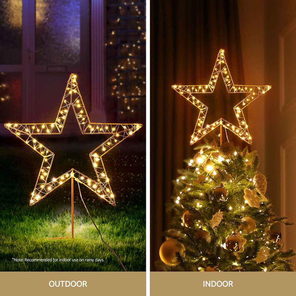 Light Decoration Star Ground | 100 LED | Jingle Jollys | 58cm | Mains Powered