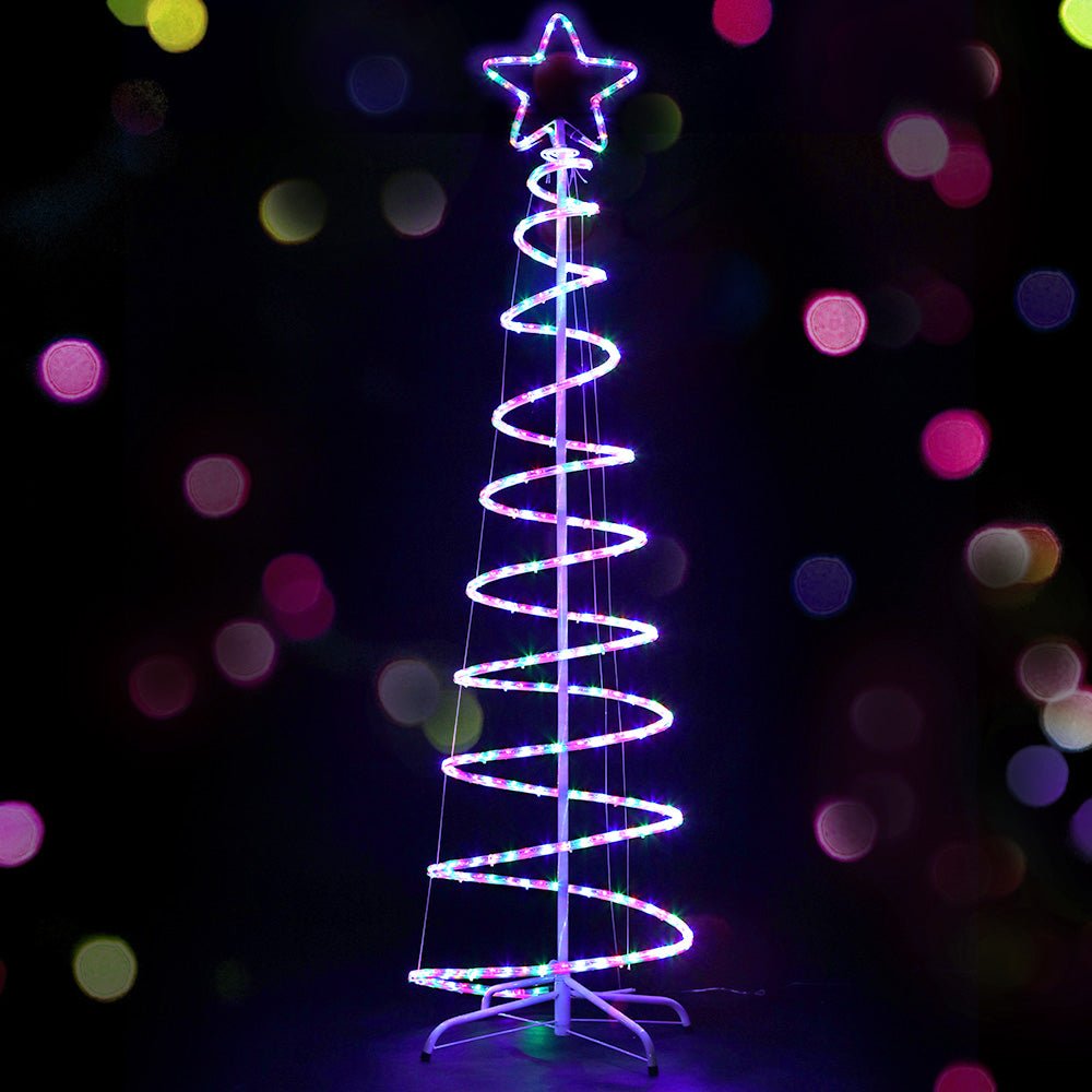 Christmas Tree Rope Light Decoration | 288 LED | Jingle Jollys | 188cm | Mains Powered