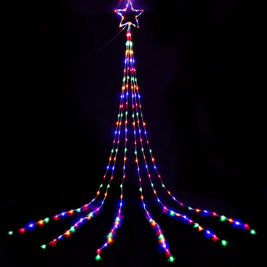 Six Strand Christmas Lights String | Jingle Jollys | 200 LED | 3m | Mains or Solar Powered