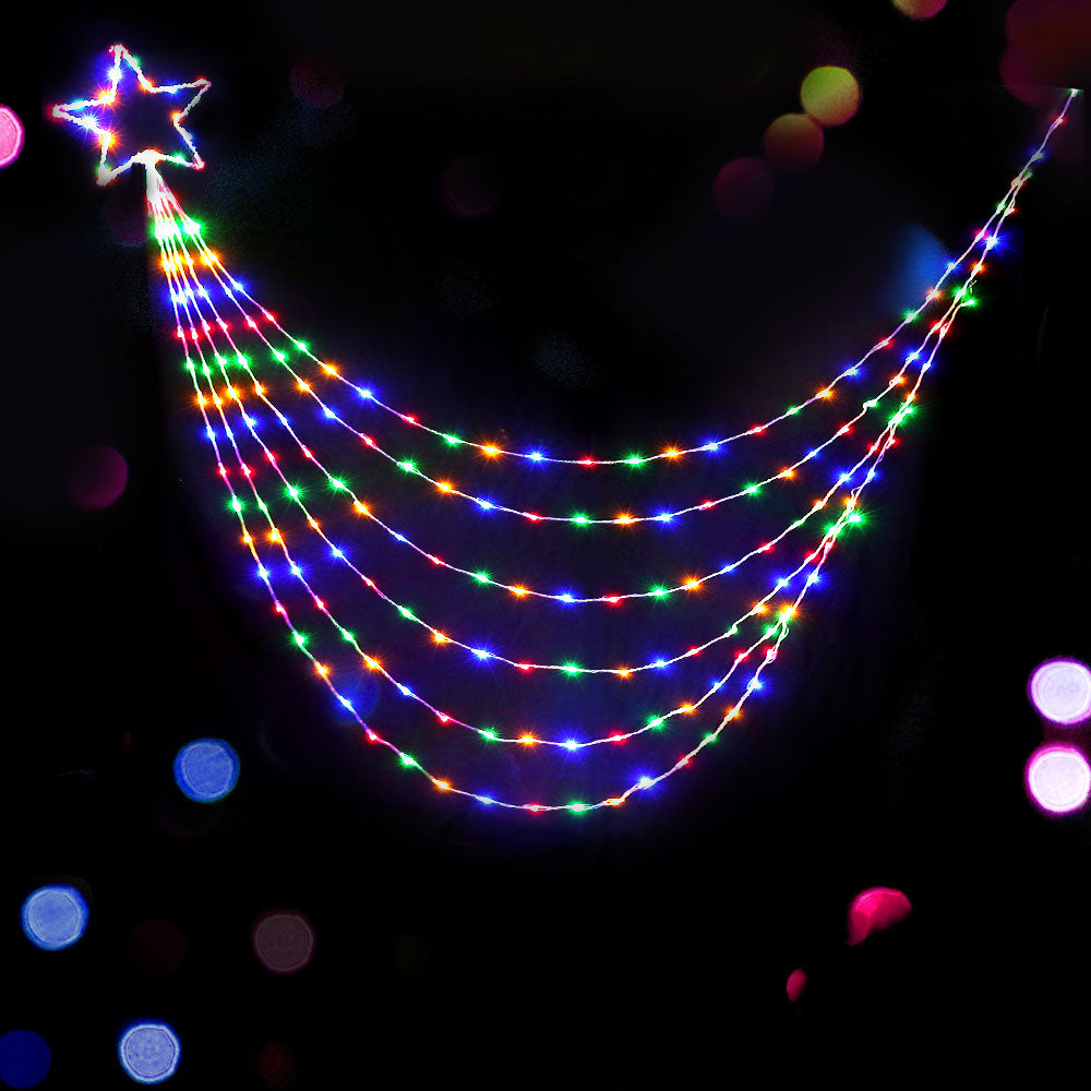 Six Strand Christmas Lights String | Jingle Jollys | 200 LED | 3m | Mains or Solar Powered