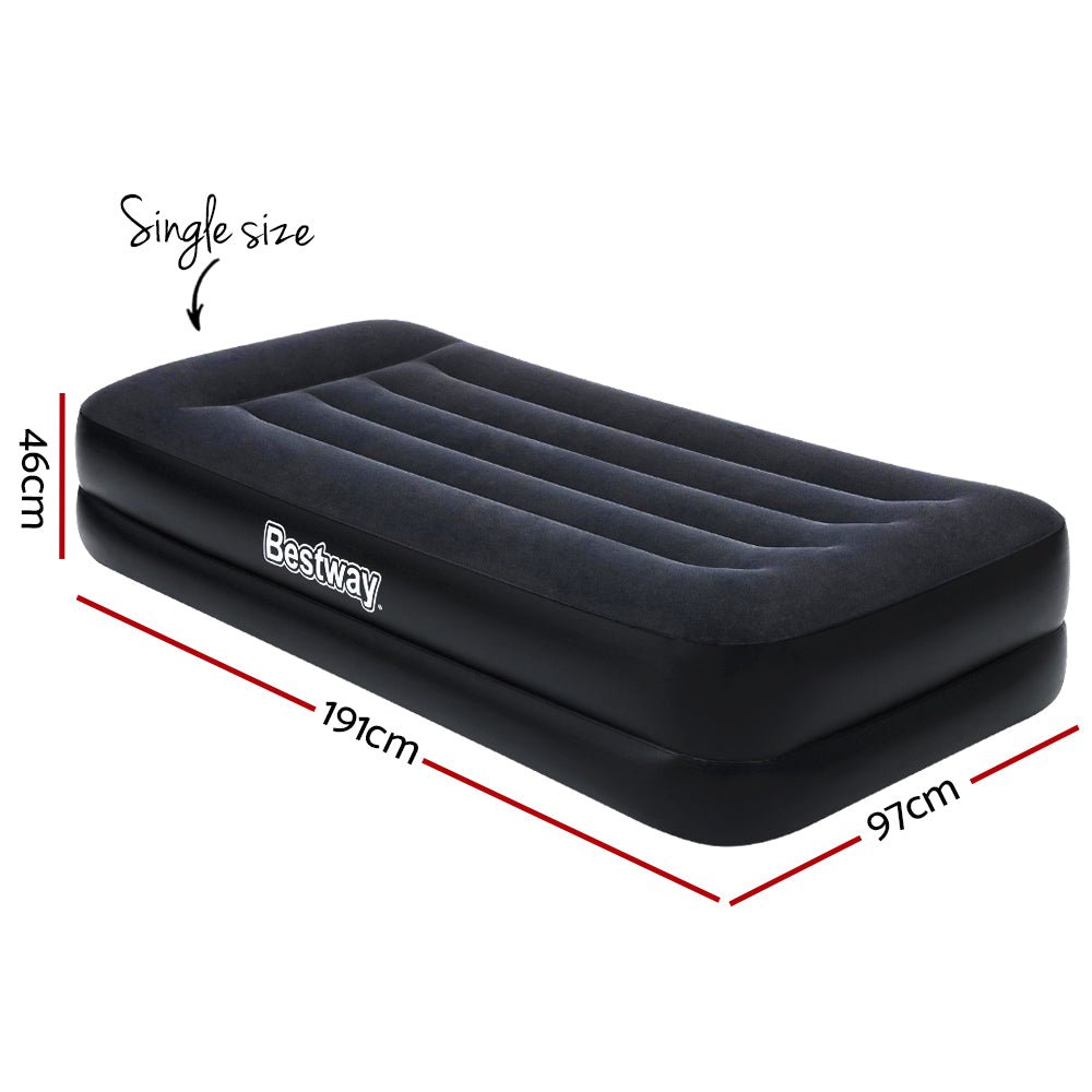 Air Mattress Single Inflatable Air Bed Airbed Black