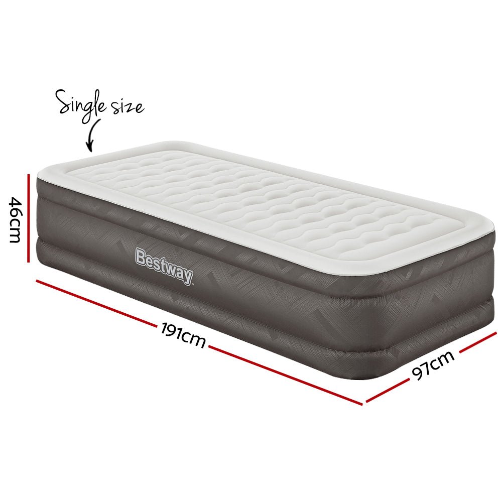 Air Mattress Single Inflatable Air Bed Airbed Grey