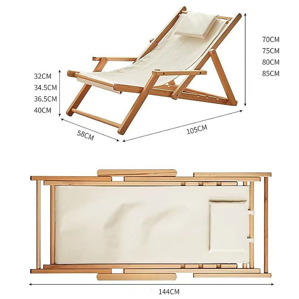 Beach Chair Premium Foldable Outdoor Sling Patio Lounge