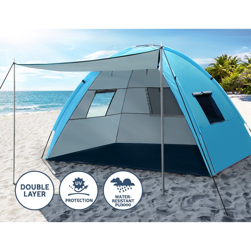 Beach Tent Sun Shade Shelter Large 2-4 Person