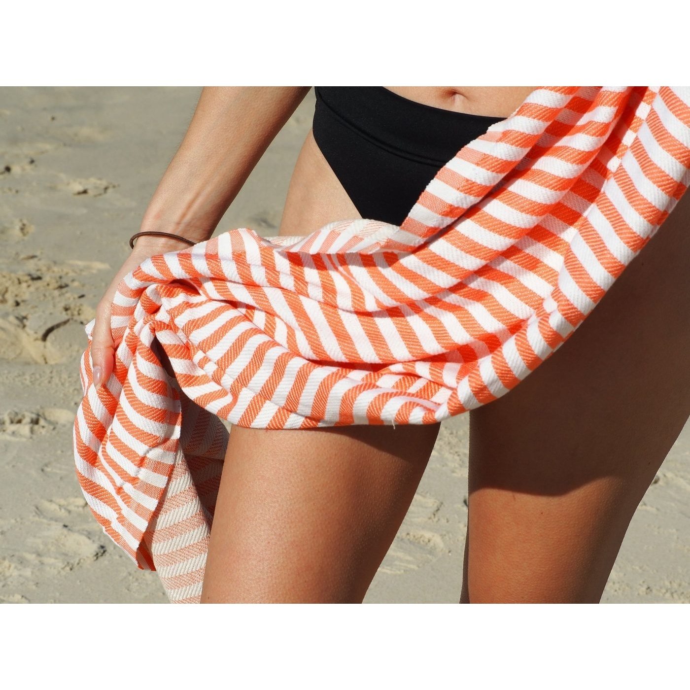 Beach Towel Portsea Deluxe Turkish Cotton - Coral