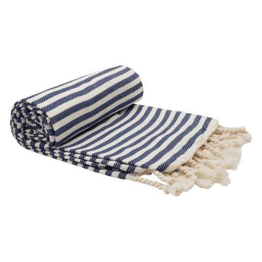 Beach Towel Portsea Deluxe Turkish Cotton - Navy Blue