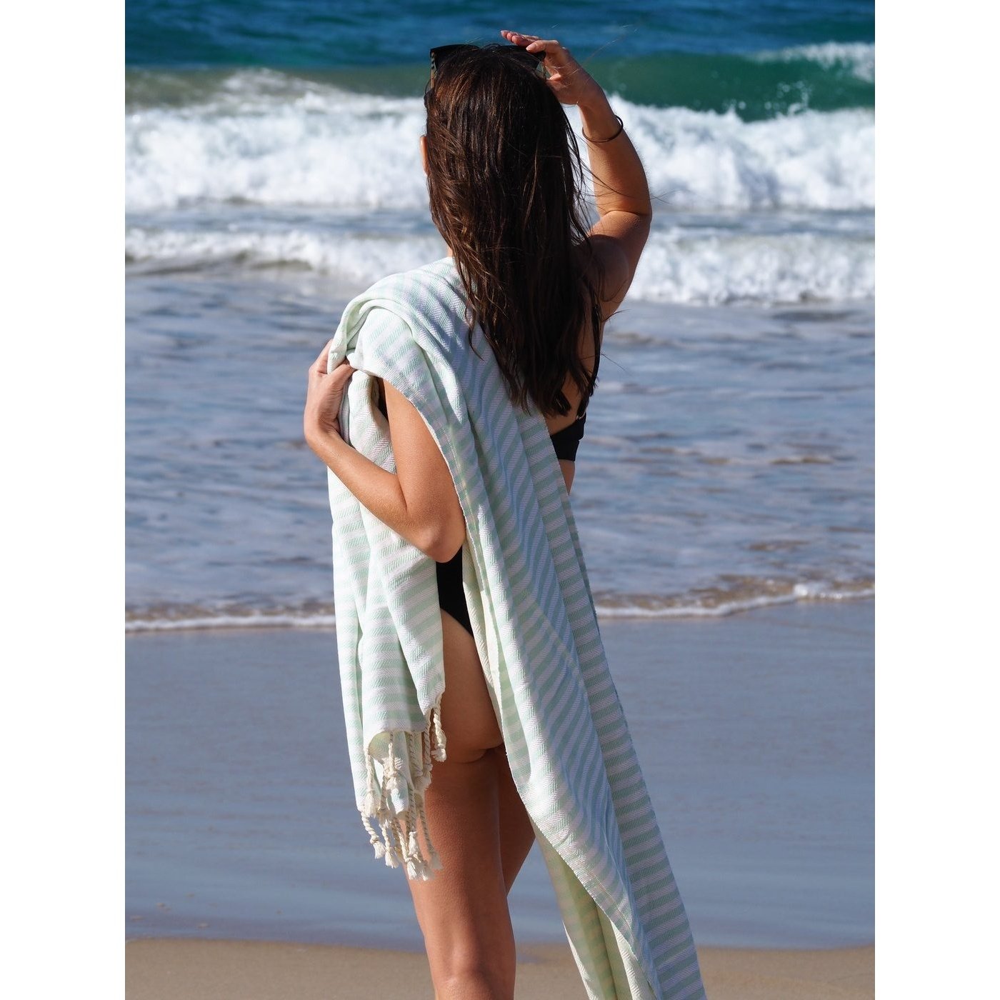 Beach Towel Portsea Deluxe Turkish Cotton - Seafoam