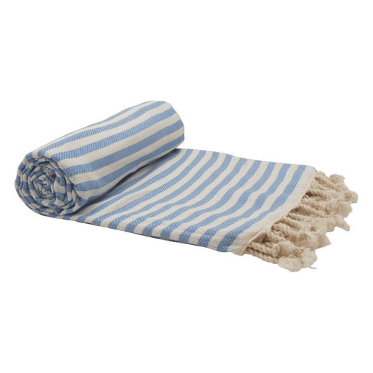 Beach Towel Portsea Deluxe Turkish Cotton - Sky Blue