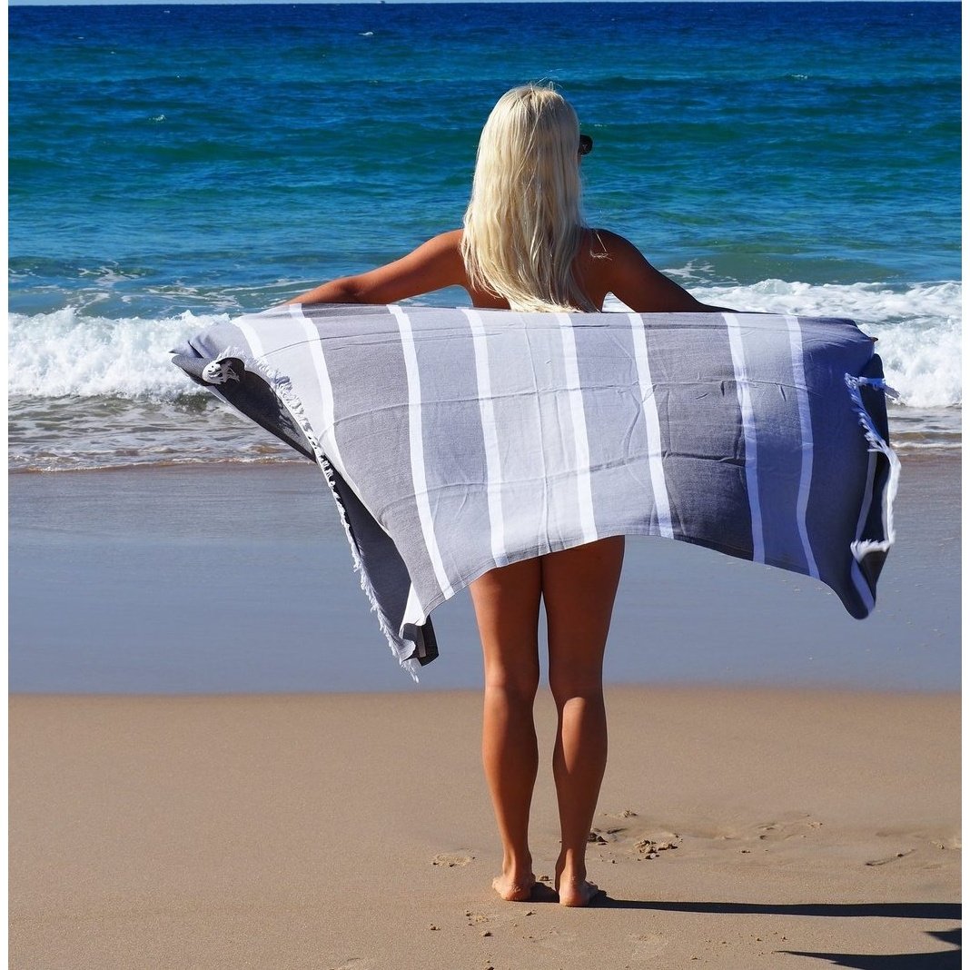 Beach Towel Sorrento Luxury Turkish Cotton - Monochrome