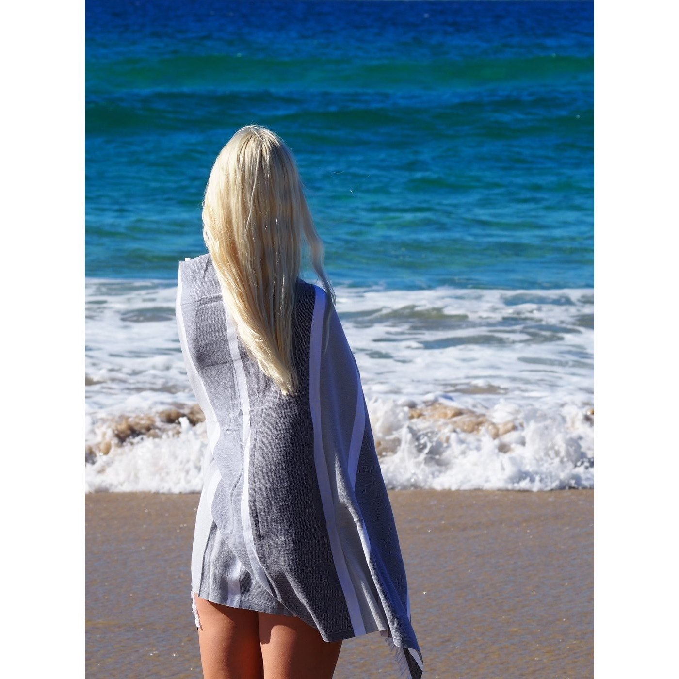 Beach Towel Sorrento Luxury Turkish Cotton - Monochrome