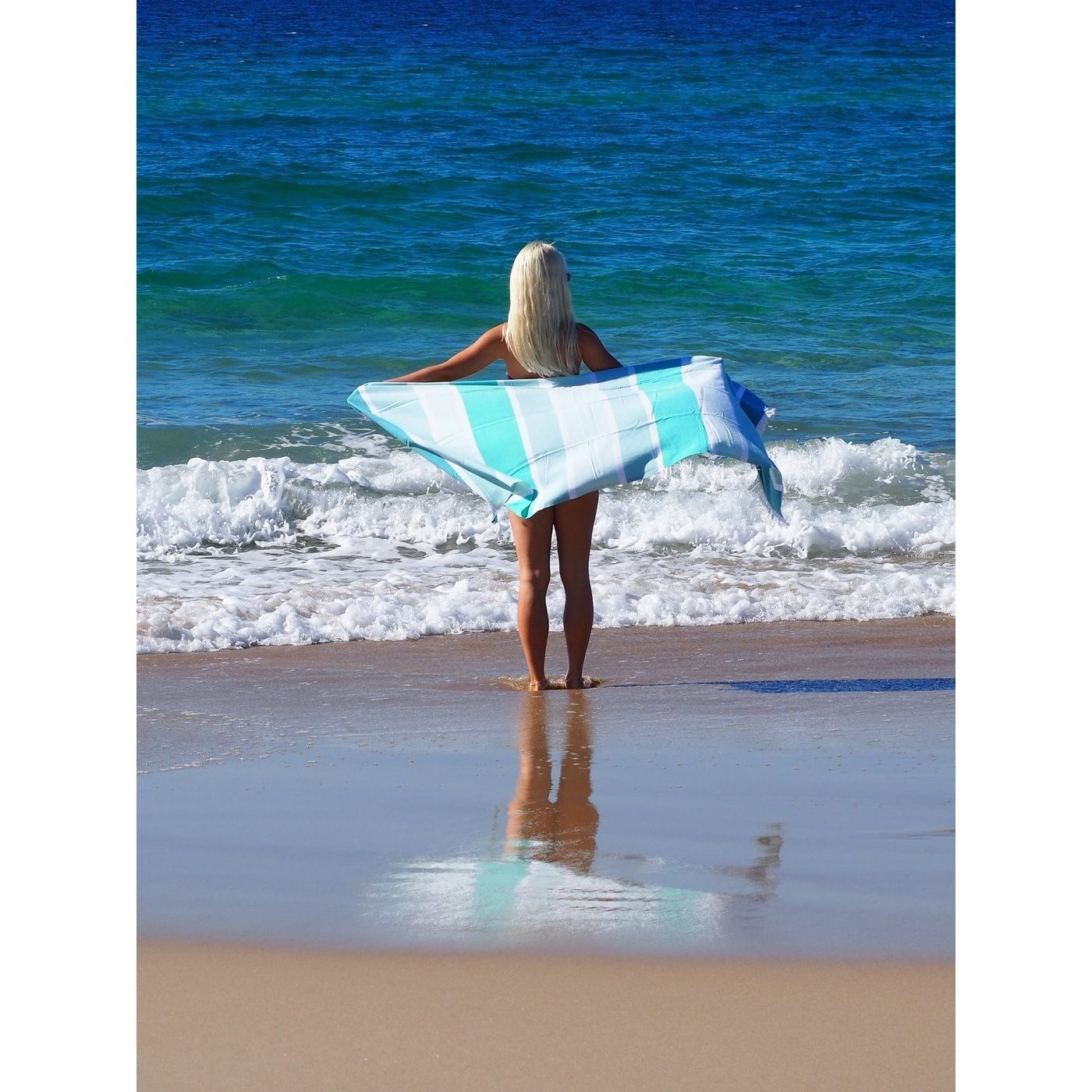 Beach Towel Sorrento Luxury Turkish Cotton - Ocean