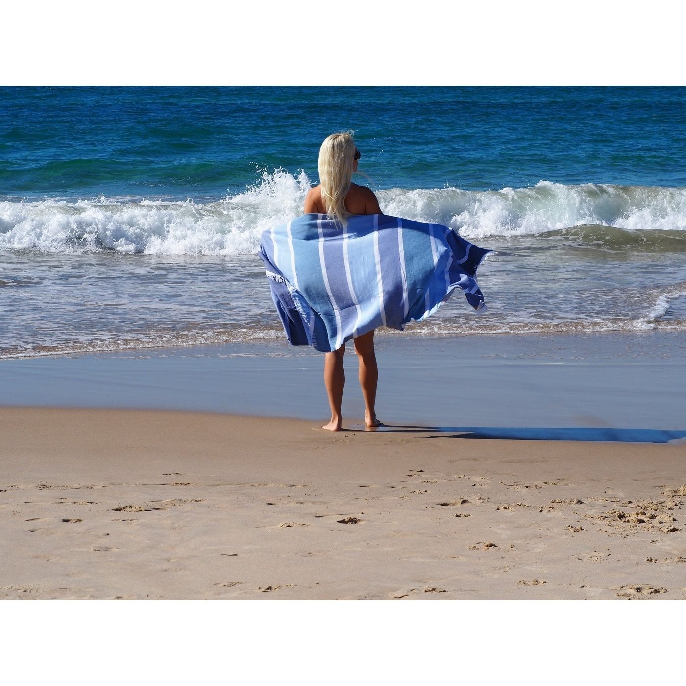 Beach Towel Sorrento Luxury Turkish Cotton - Sky