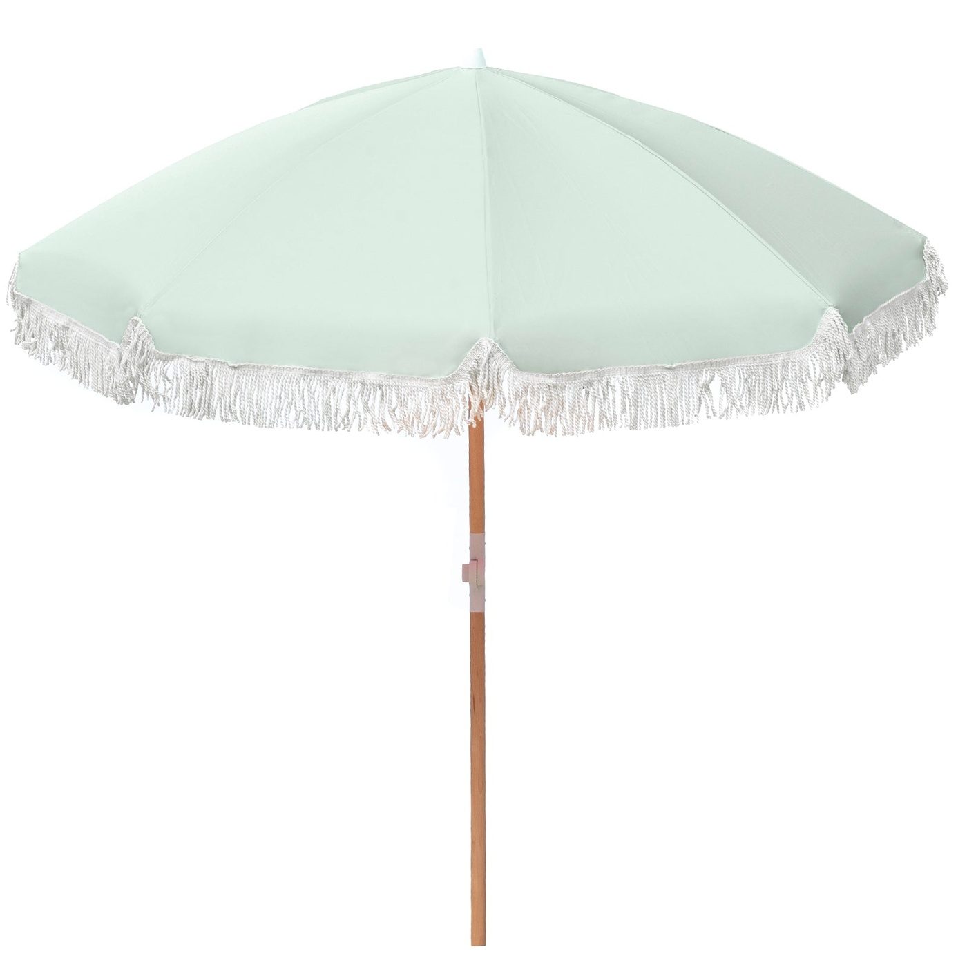 Beach Umbrella Luxury Outdoor with Tassels - Pastel Green