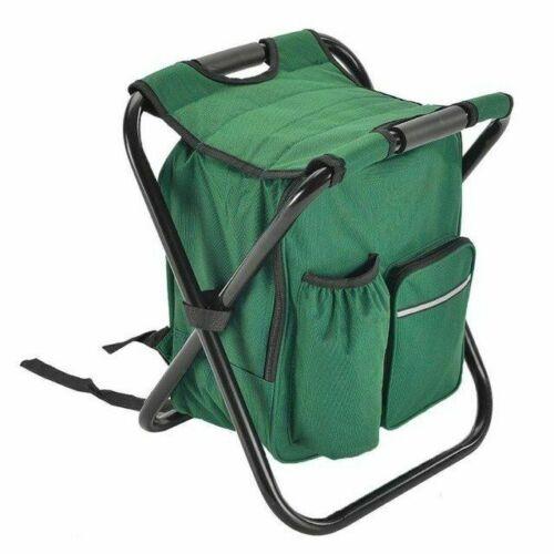 Camp Chair Folding Camping Stool Cooler Bag Backpack Green