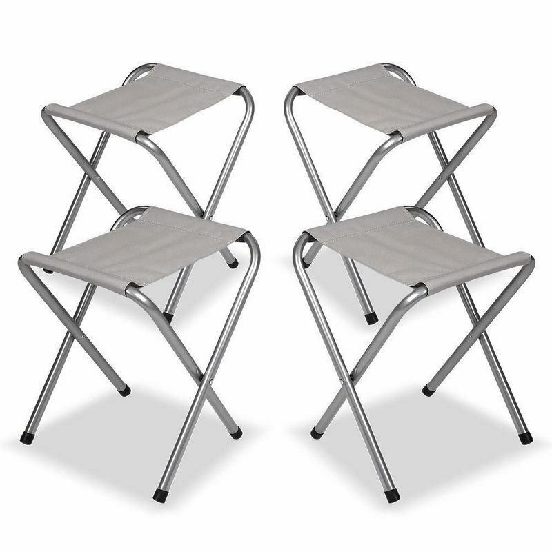 Camping Table Folding Aluminium Portable Picnic Outdoor BBQ Desk 4 Cloth Stool