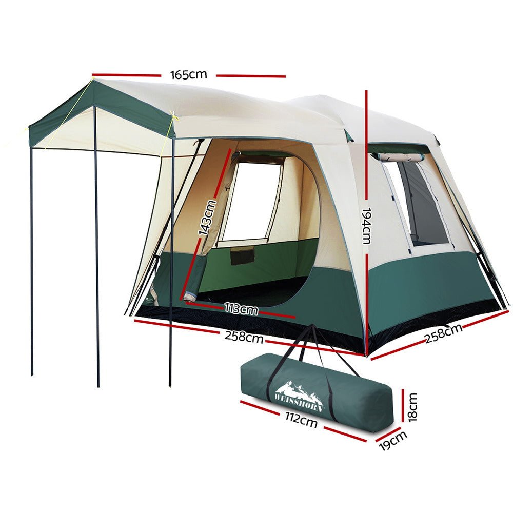Camping Tent 4 Person Weisshorn Instant Up Pop up Tents Family Hiking Dome Camp