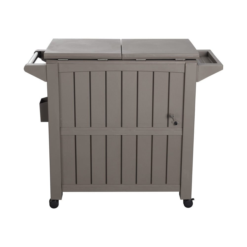 Cool Box Mobile BBQ Serving Trolley Outdoor Storage