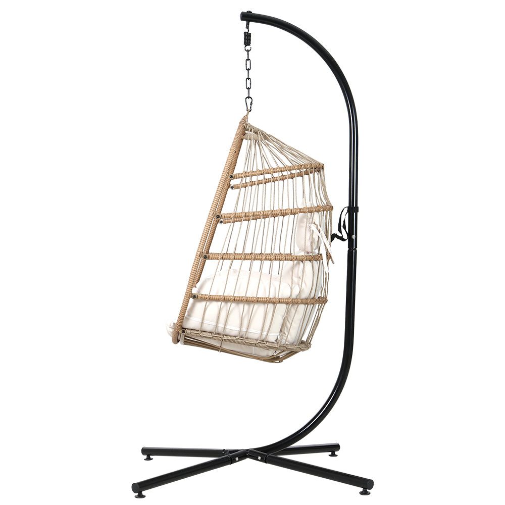 Egg Chair Easy Store Folding Rope Outdoor Swing Chair