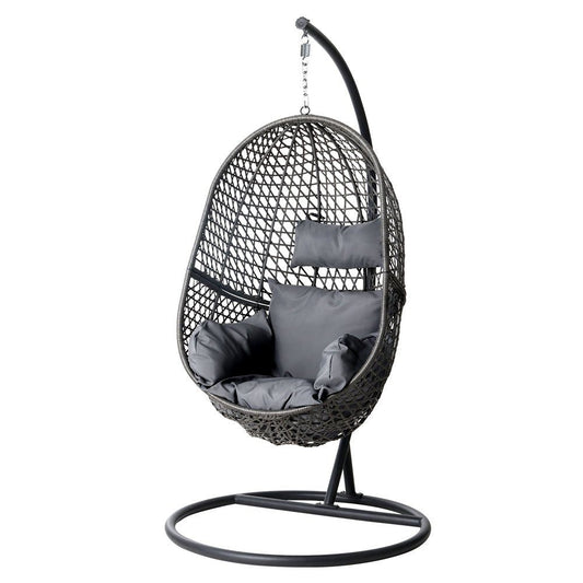 Egg Chair Outdoor Hanging Swing Chair Black