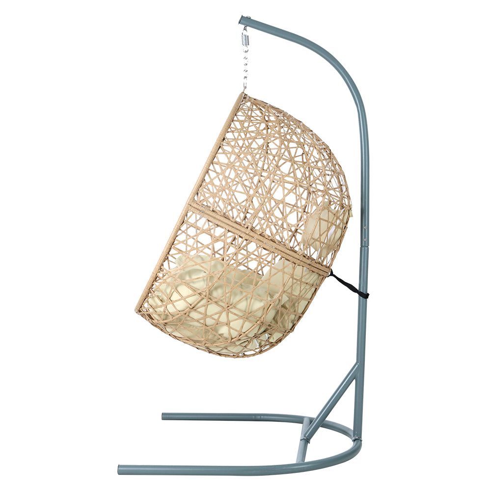 Egg Chair Outdoor Swing Chair Natural with Stand