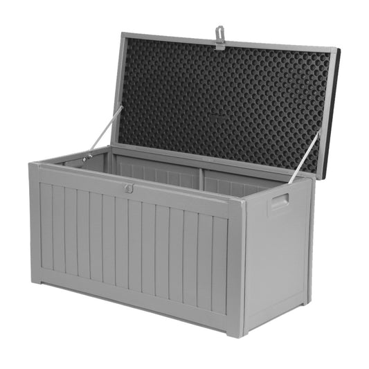 Gardeon Outdoor Storage Box 190L Container Lockable Garden Bench Black