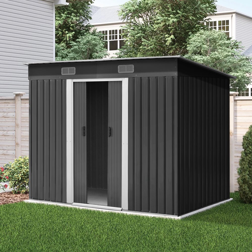 Giantz Garden Shed 2.38x1.31M Sheds Outdoor Storage Tool Workshop Shelter Sliding Door