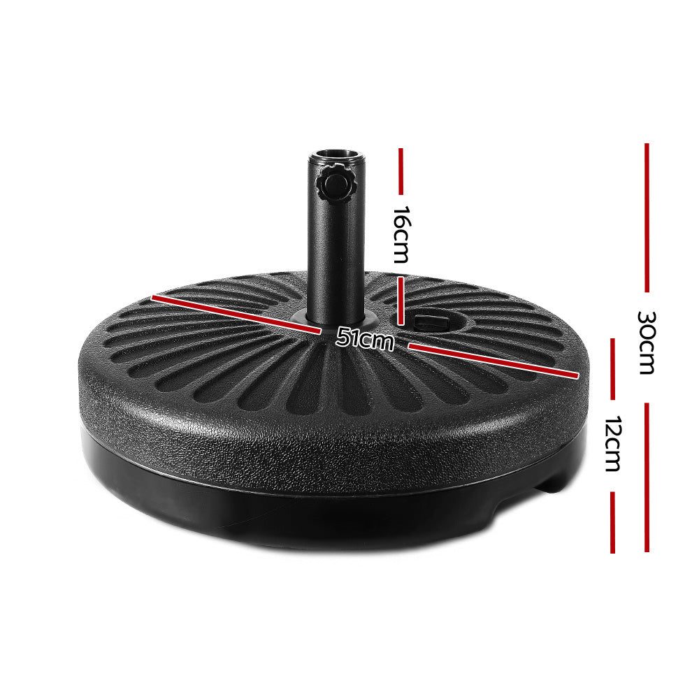 Outdoor Umbrella Base Stand | Round | Instahut | 51cm 23kg