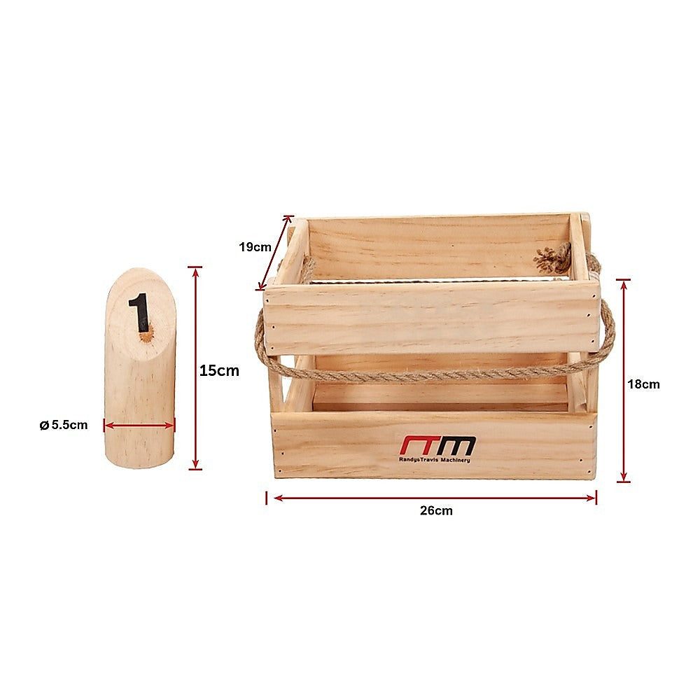 Number Toss Outdoor Games Wooden Set with Carry Case