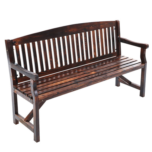 Outdoor Garden Bench 5FT Wooden Gardeon Patio Furniture Charcoal