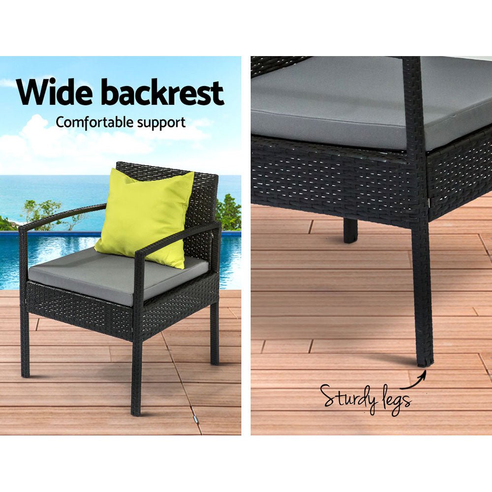 Outdoor Lounge Gardeon Sofa Patio Set Table Chair Storage Cover