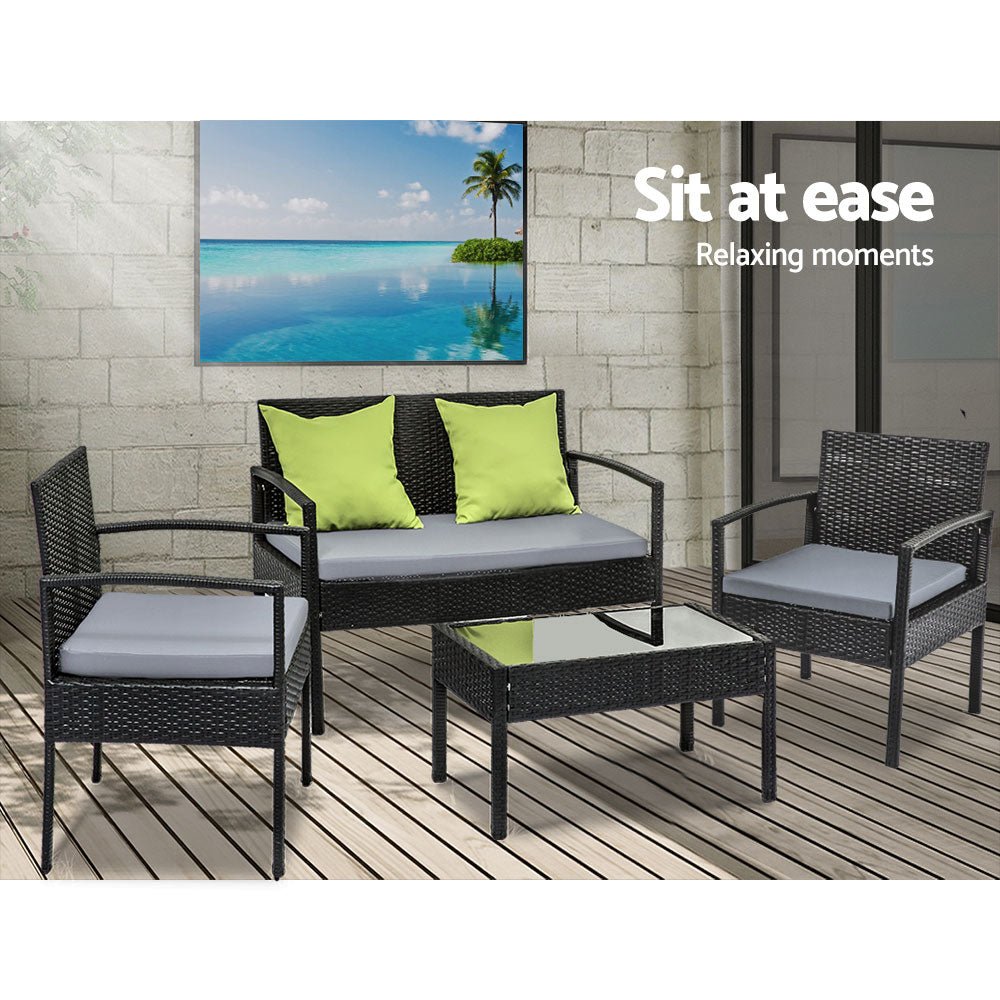 Outdoor Lounge Patio Set Gardeon Outdoor Furniture Sofa Chairs Table