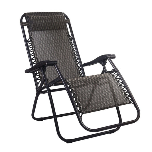 Outdoor Recliner Chair Lightweight Portable Folding Grey