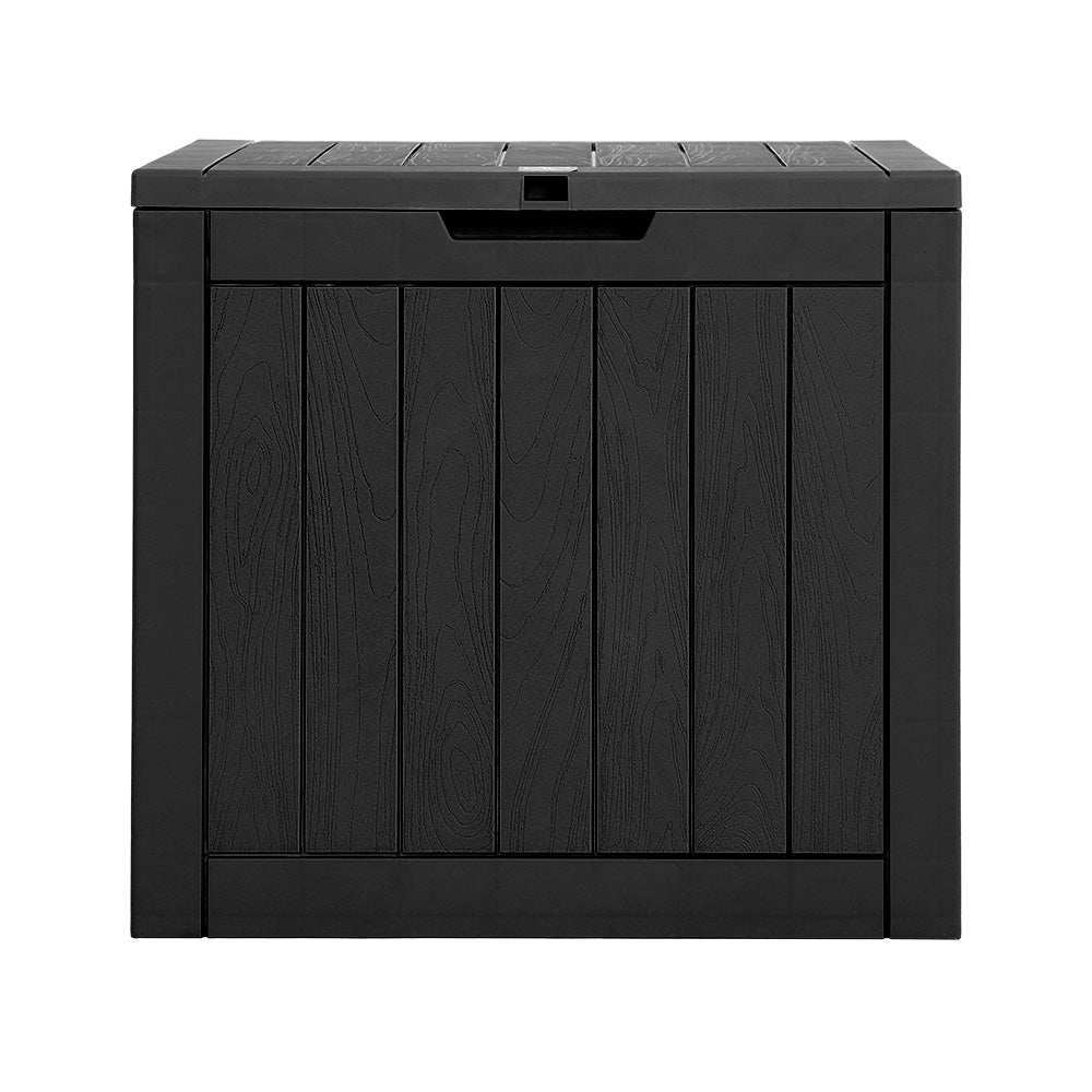 Outdoor Storage Box 118L Container Lockable Garden Toy Tool Black