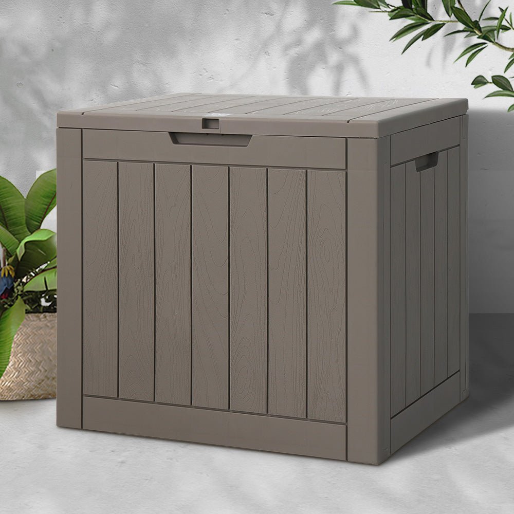 Gardeon Outdoor Storage Box 118L Container Lockable Garden Patio Grey