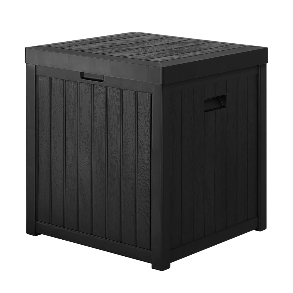 195L Outdoor Storage Box | Lockable Cube Deck Box | Black – Conch Outdoors