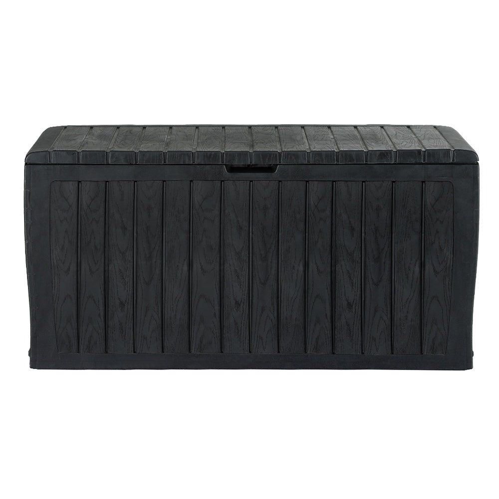 Outdoor Storage Box 220L Lockable Organiser Garden Deck Tool Black