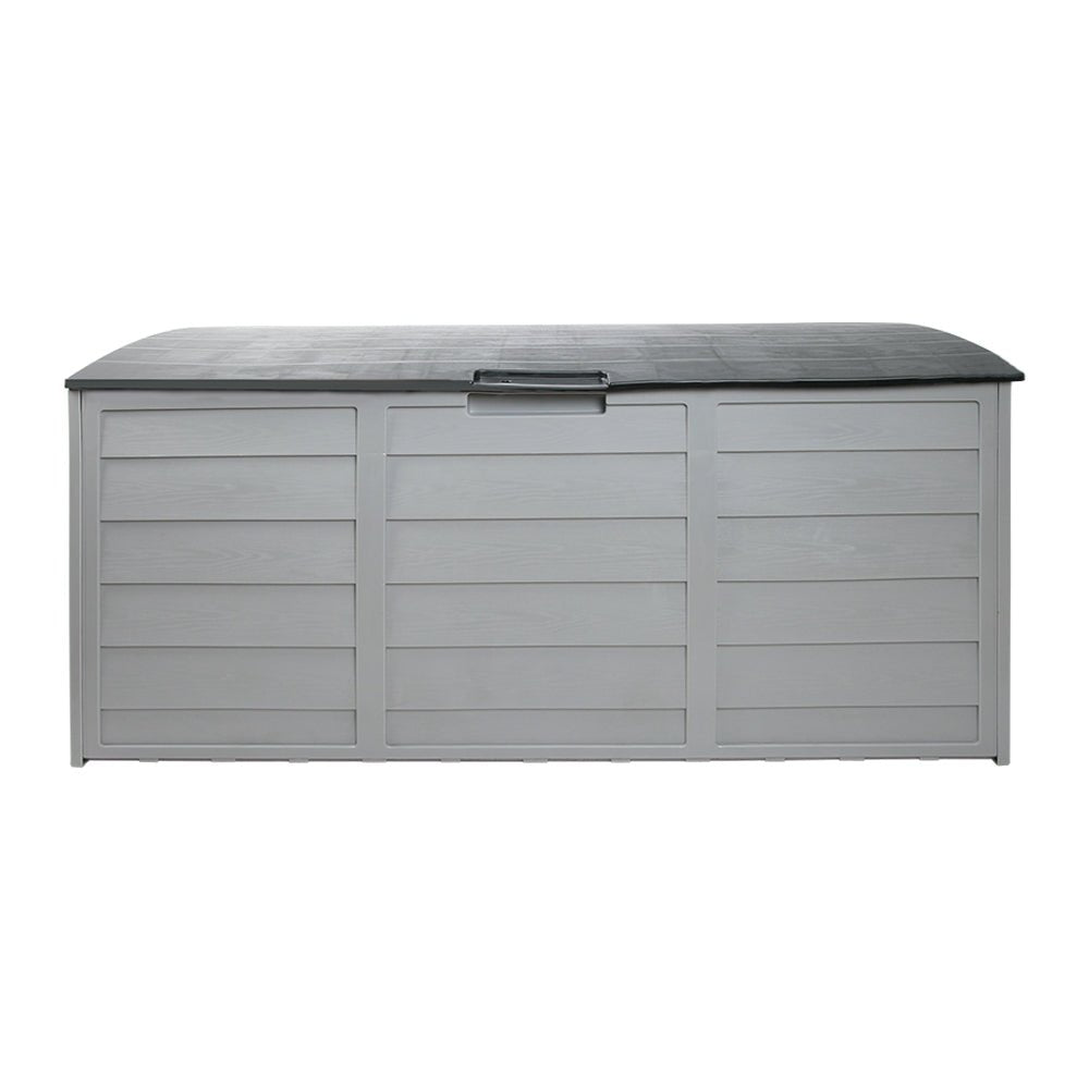 Outdoor Storage Box 290L Lockable Organiser Garden Deck Grey