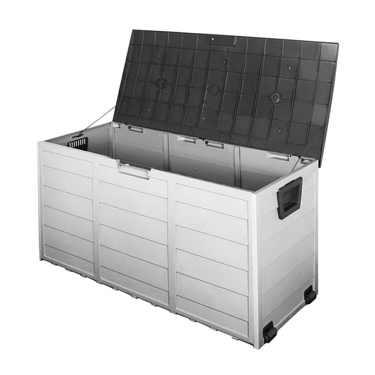 Outdoor Storage Box 290L Lockable Organiser Garden Deck Black
