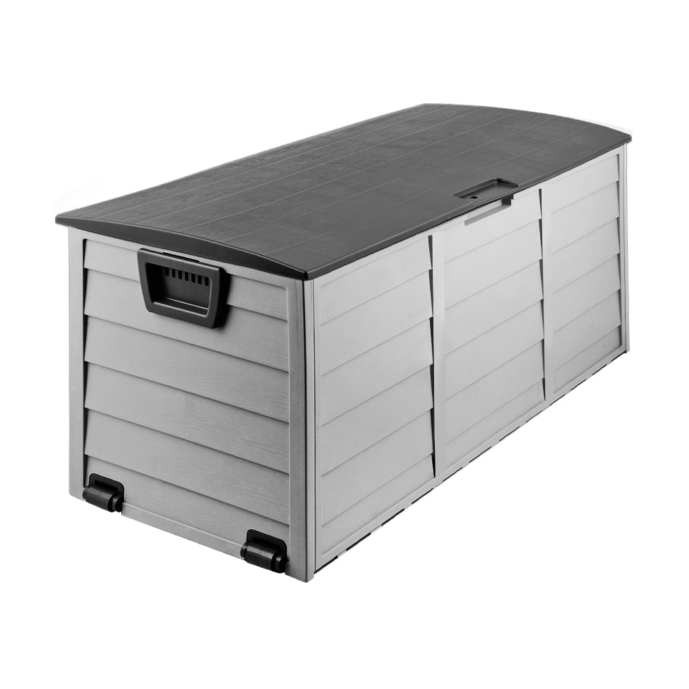 Outdoor Storage Box 290L Lockable Organiser Garden Deck Black