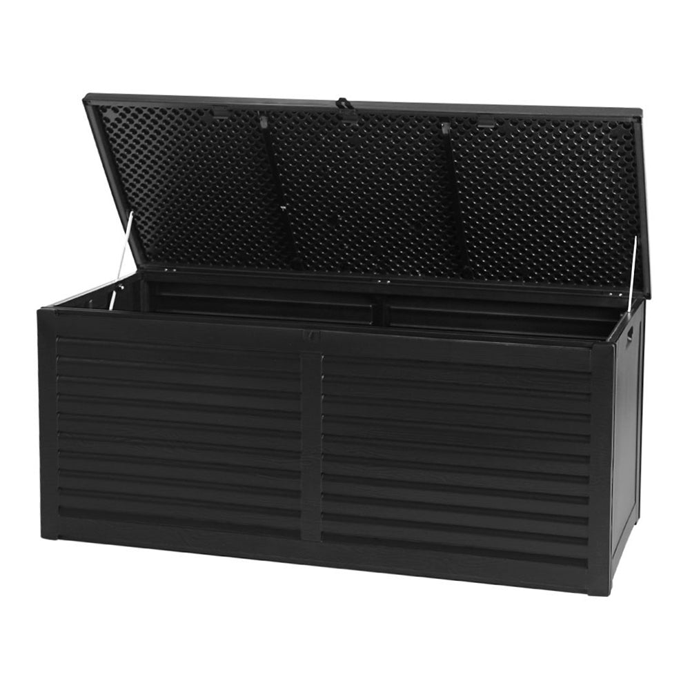 Outdoor Storage Box 490L Container Garden Toy Tool Sheds Chest Black