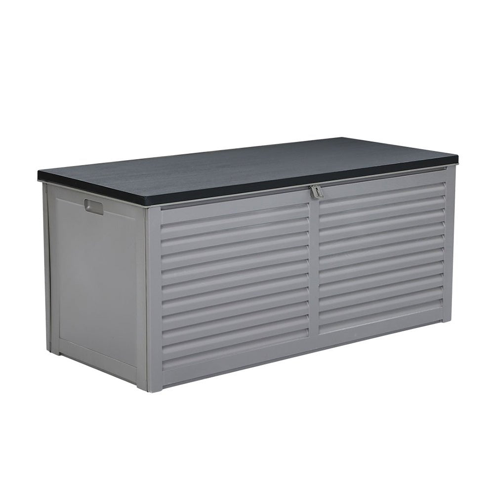 Outdoor Storage Box 490L Container Garden Toy Tool Sheds Chest Grey