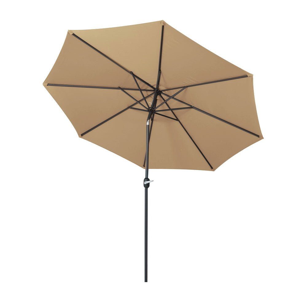 Outdoor Umbrella Tilt Steel Outdoor UV50+ 3m Canopy - Beige