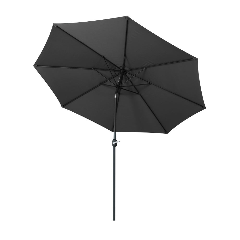 Outdoor Umbrella Tilt Steel Outdoor UV50+ 3m Canopy - Black