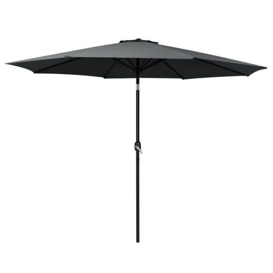 Outdoor Umbrella Tilt Steel Outdoor UV50+ 3m Canopy - Black