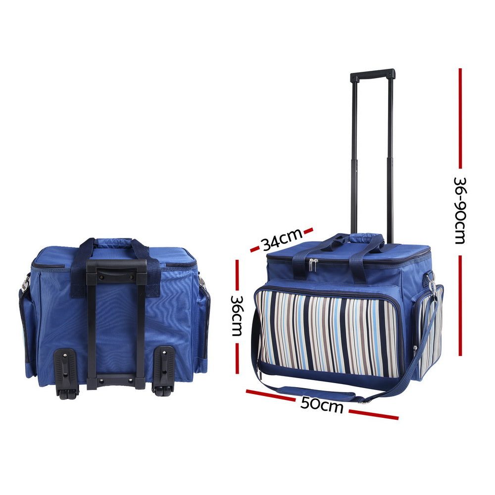 Picnic Basket Insulated Cooler Bag Set 6 Person